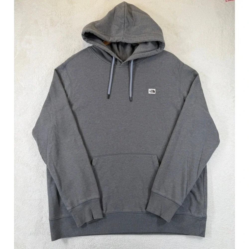 The North Face Mens Gray Heritage Patch Pullover Hoodie Sweatshirt Size XL